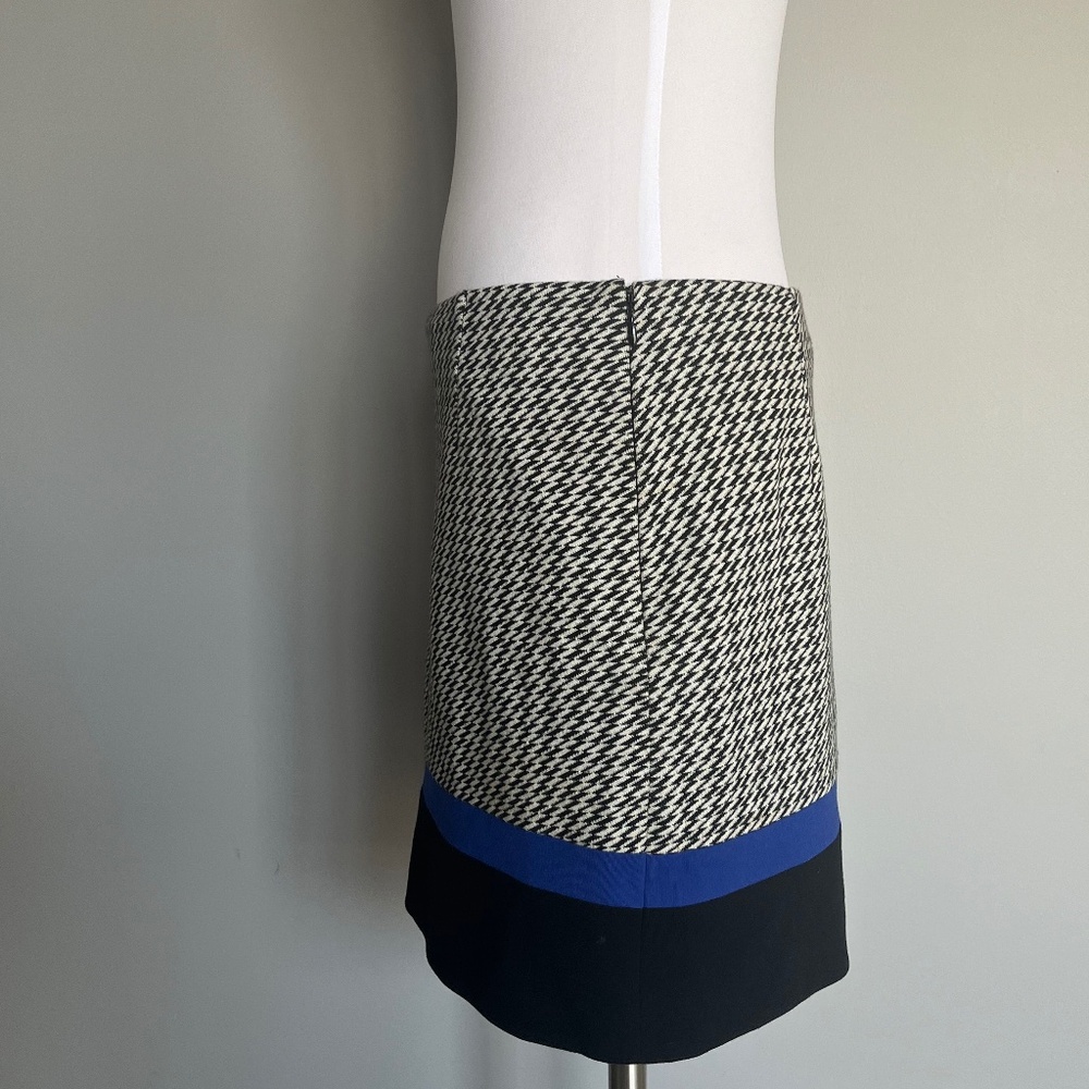 Tibi Mini Geometric Color Block Houndstooth Black… - image 2